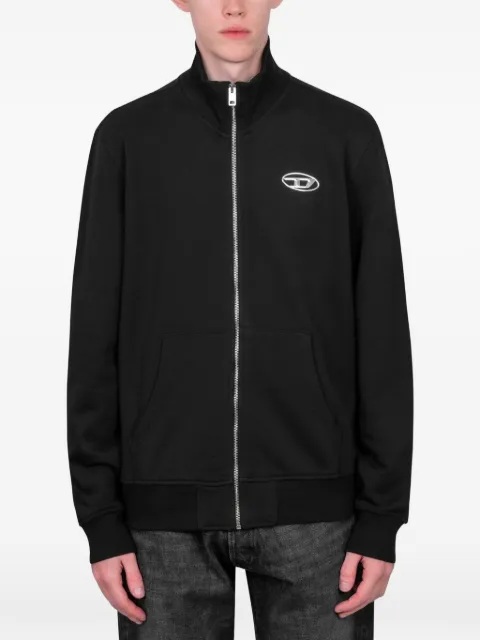 Diesel zip-up sweatshirt with metallic logo Black A114390BMBJ