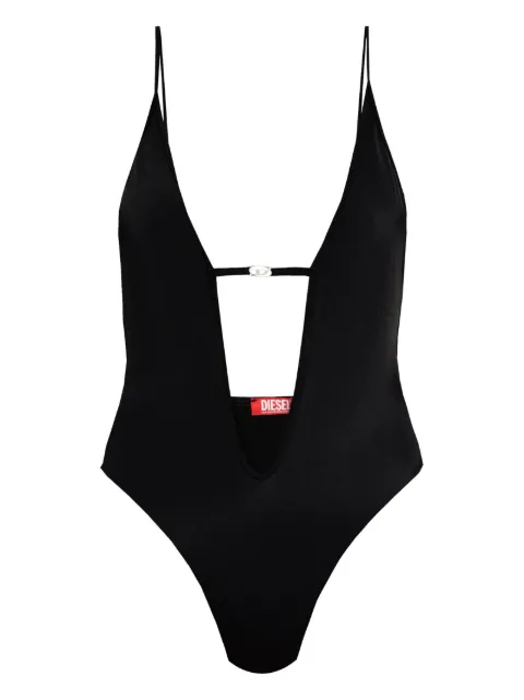 Diesel Oval D plaque swimsuit Black A174810AFBC