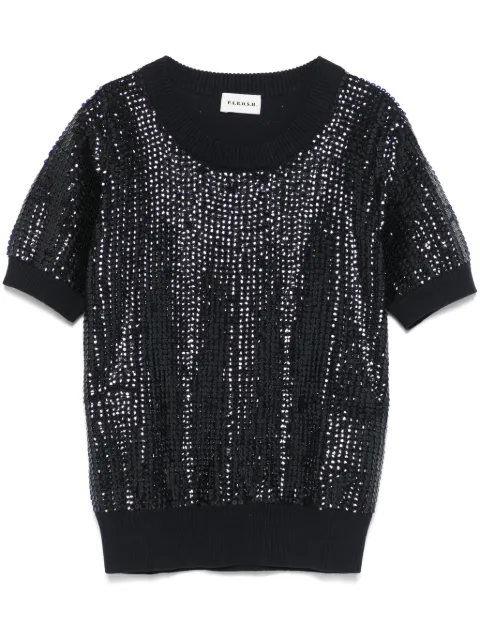 P.A.R.O.S.H. sequin-embellished T-shirt Blue COBALTOD540882
