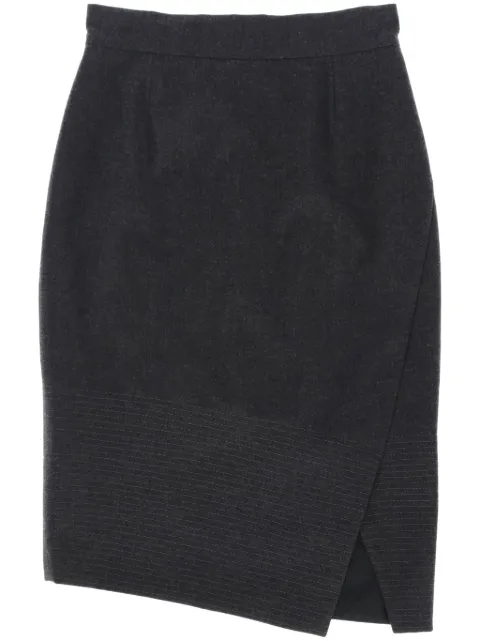 Gianfranco Ferré Pre-Owned 1980s wool skirt Grey GFFE250BG