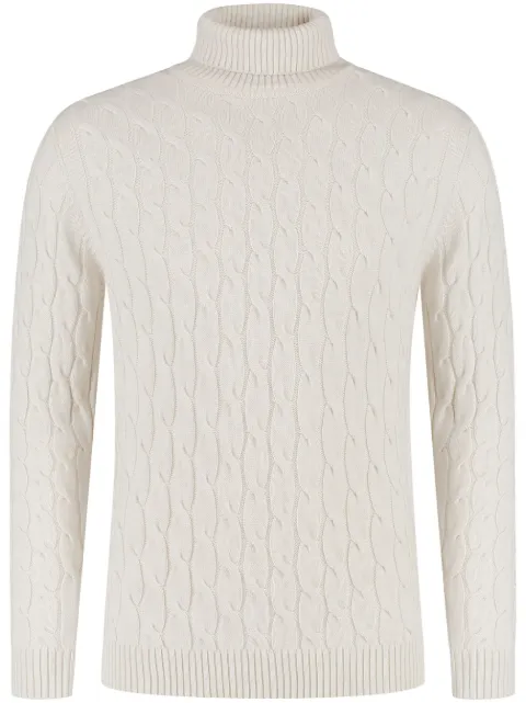 Borrelli cable-knit sweater Neutrals 07KN74171051