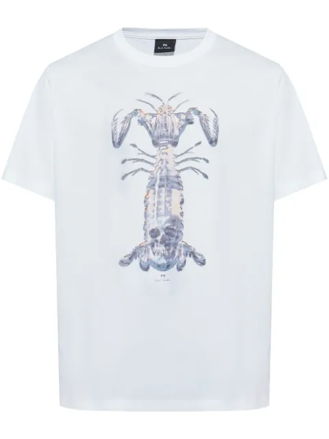 PS Paul Smith Praying Mantis-print T-shirt White M2R011RPP5087