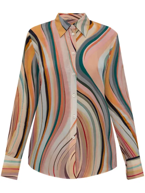 PS Paul Smith Swirl-print shirt Orange W2R335BP31190