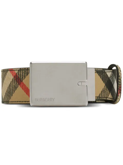 Burberry reversible Check B Cut belt Neutrals 8103771