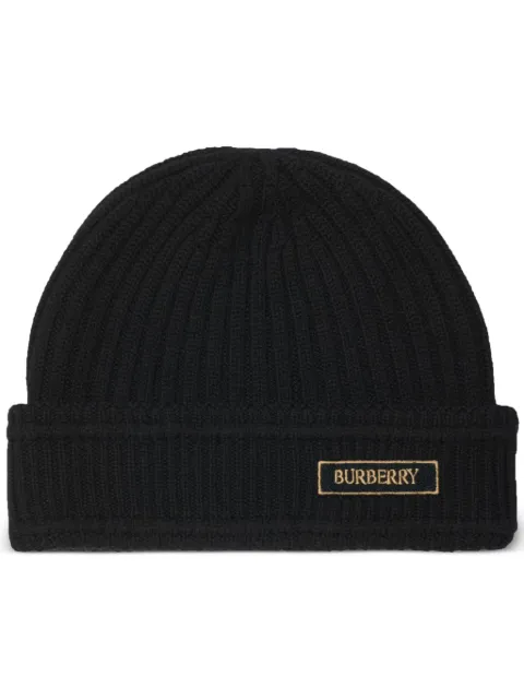 Burberry logo wool beanie Black 8103340