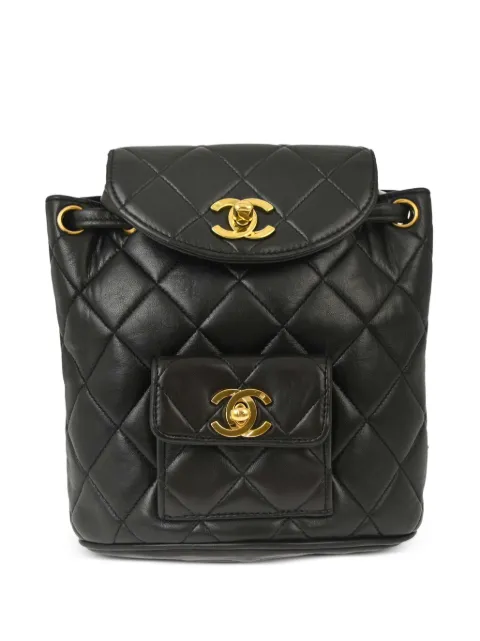 CHANEL Pre-Owned 1992 small Duma backpack Black 2924939