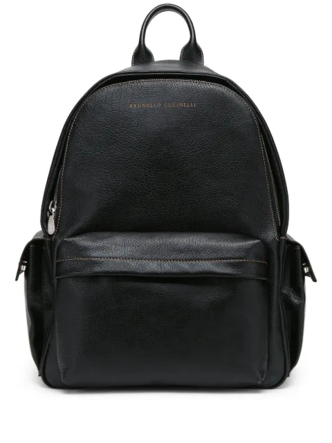 Brunello Cucinelli leather backpack Black MBZIBU243C101