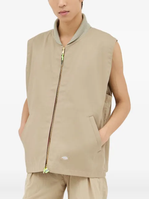 DICKIES zip-front sleeveless gilet Neutrals DK0A866Q0DS1