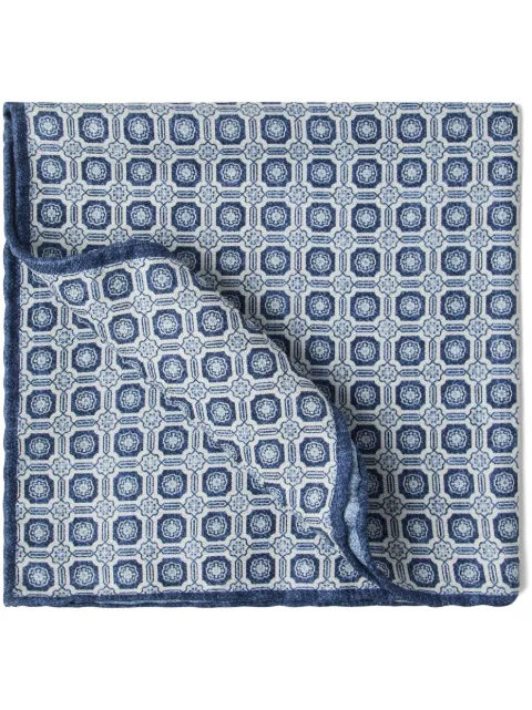 Brunello Cucinelli pattern-print pocket square Blue MR8910091CFF31