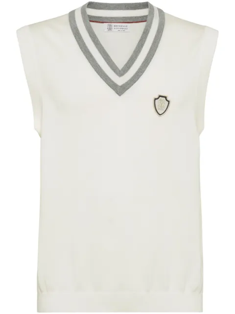 Brunello Cucinelli cotton vest White M29203607FCJ068