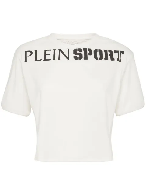 Plein Sport cropped T-shirt White AADCWTK3547STE003N