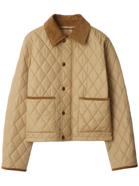 Burberry cropped quilted nylon jacket Neutrals 8105098