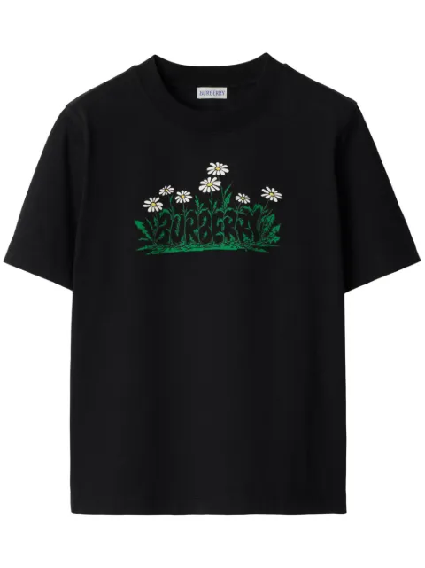 Burberry daisy-logo cotton T-shirt Black 8102403