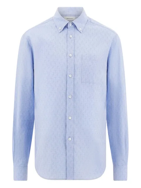 Ferragamo monogram shirt Blue 780414