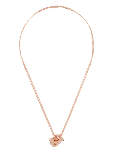 Ferragamo Double Gancini pendant necklace Pink 780493