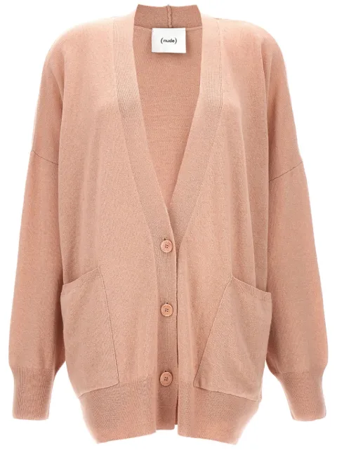 Nude wool cardigan Pink 110106302