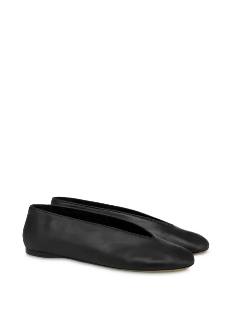 Moschino leather ballerina shoes Black MA11010C1MMA0