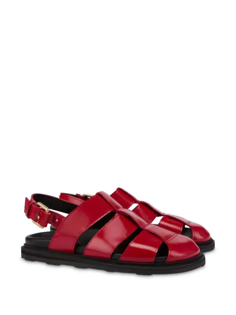 Moschino brushed calf sandals Red MA10073G1MMJ0