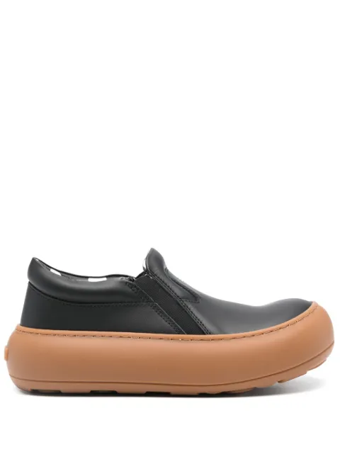 Moschino oversized-sole leather sneakers Black MA15125G1MMF0