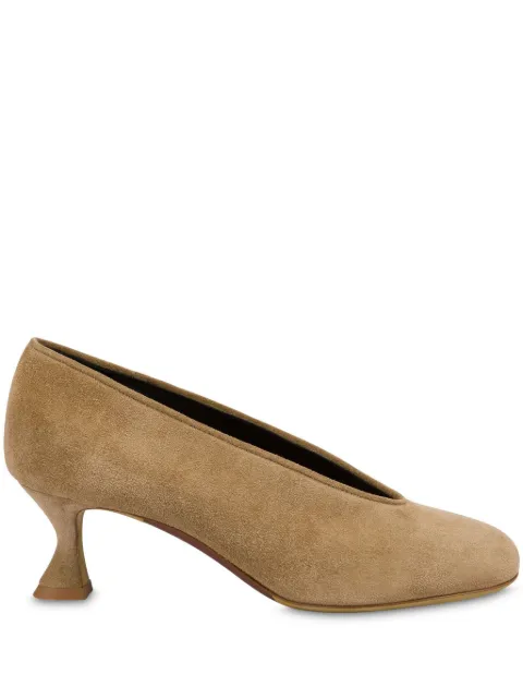 Moschino calf suede pumps Neutrals MA10015C1MME0