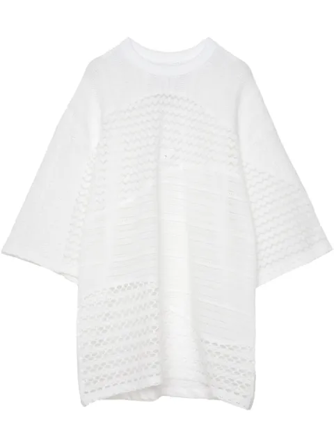 Yoshiokubo Wave Various Lace t-shirt White YKS25115