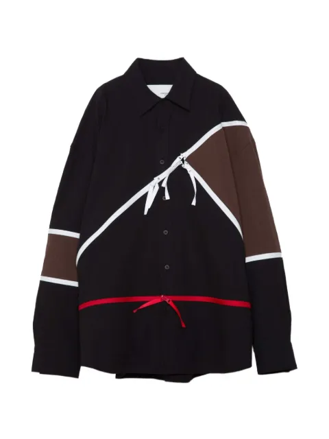 Yoshiokubo zip-detail long-sleeve shirt Black YKS25208