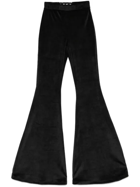 GCDS chocker-detailed velvet trousers Black A2CW2904TE1