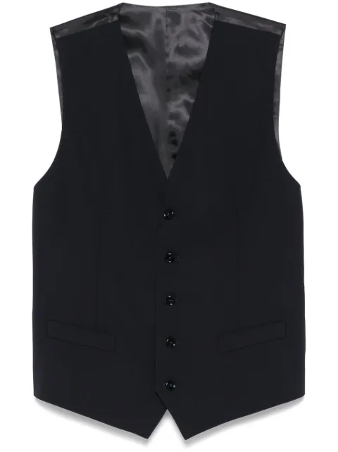 Dolce & Gabbana V-neck waistcoat Blue G7505TGG186