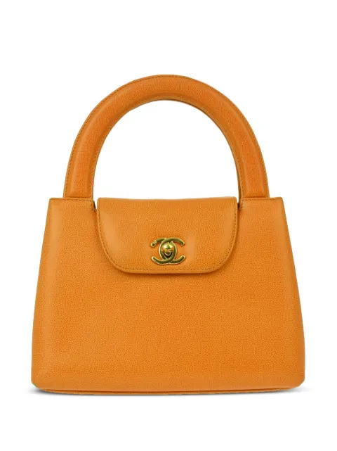 CHANEL Pre-Owned 1998 CC leather handbag Orange 5207980