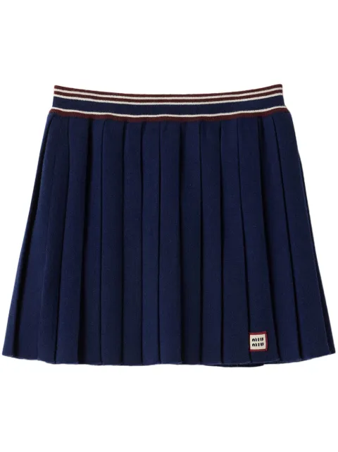 Miu Miu pleated mini skirt Blue MMG524SOOO158Z