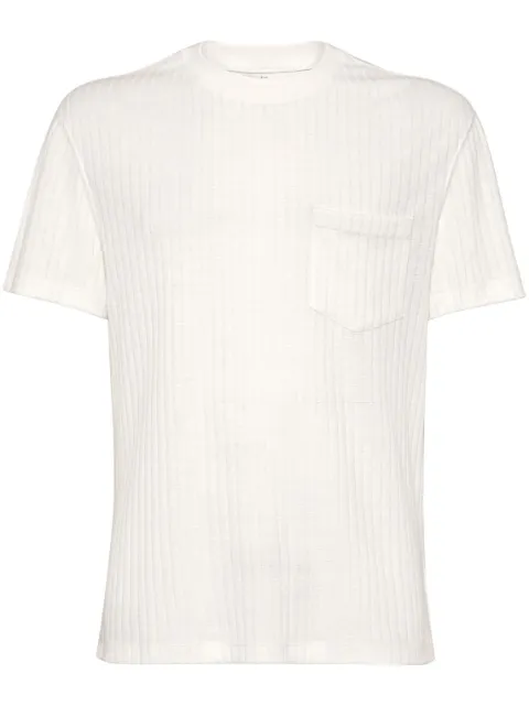 Brunello Cucinelli ribbed round-neck t-shirt White MW8651376C001