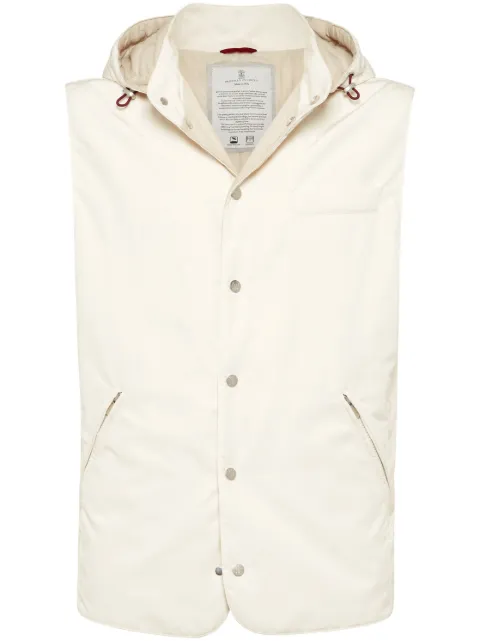 Brunello Cucinelli water-resistant gilet White MD4796523CTG25