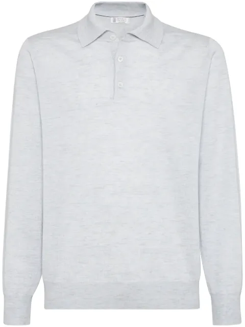 Brunello Cucinelli knitted polo shirt Grey MSY00295C2386