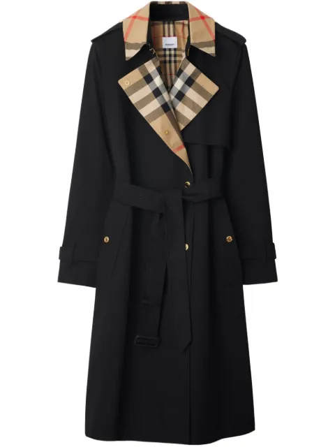 Burberry Check trench coat Black 8089811