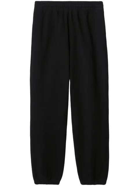 Burberry Check label cotton jogging pants Black 8102278