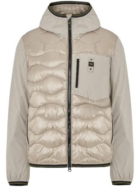 Blauer logo-patch padded jacket Neutrals 24WBLUC08034006355301