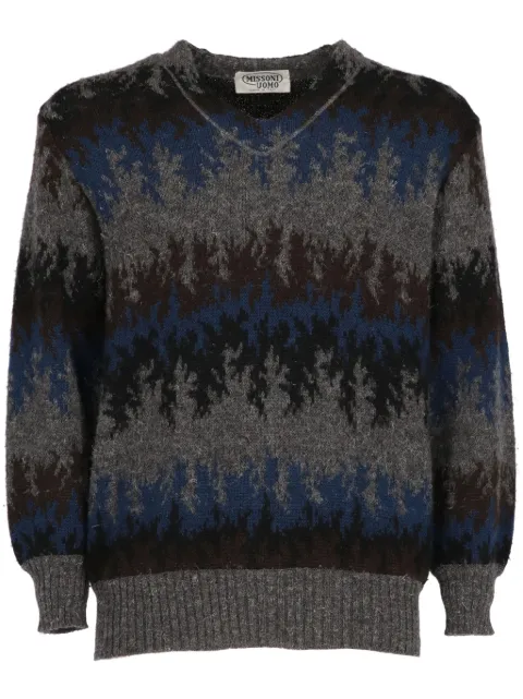 Missoni Pre-Owned 1990s patterned-intarsia jumper Grey MIS250GR
