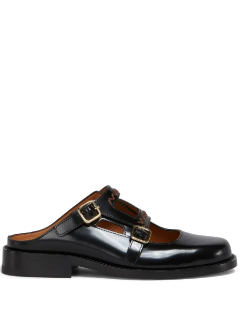 Marni leather Bambi 3.0 loafers with double buckle Black SBMS010202PS679