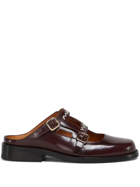 Marni leather Bambi 3.0 loafers with double buckle Red SBMS010202PS679