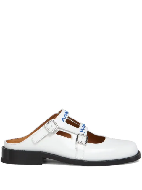 Marni leather Bambi 3.0 loafers with double buckle White SBMS010202PS679