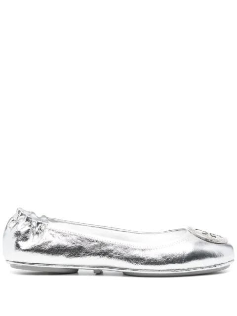 Tory Burch Minnie Travel ballet flats Silver 165361
