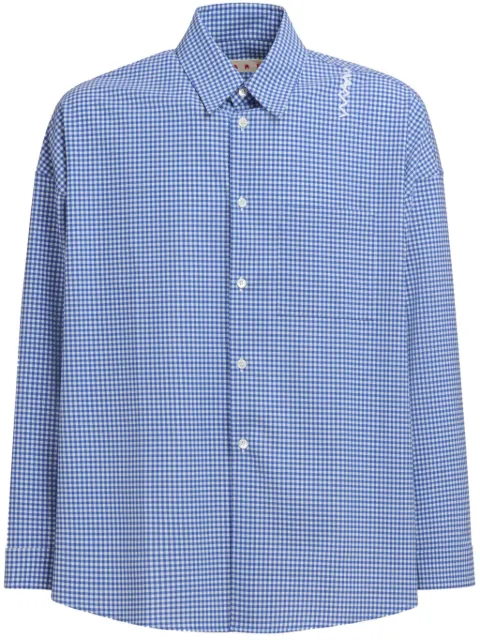 Marni check pattern shirt Blue CUMU0061S5UTP787