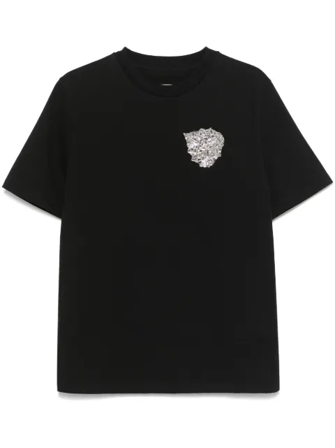 Jil Sander leaf-appliqué T-shirt Black J03GC0134J20244