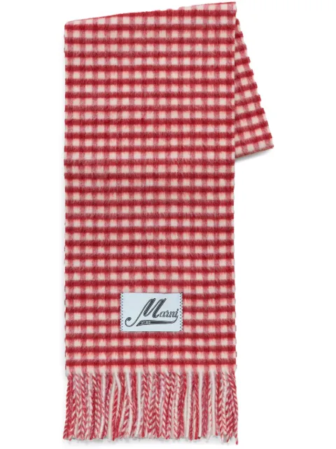 Marni gingham scarf Red SCMC0133Y0UAW045