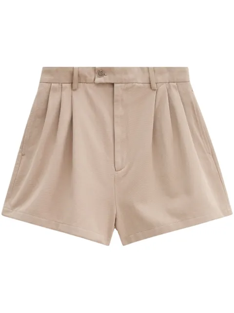 Filippa K high-waisted organic cotton shorts Neutrals 31368