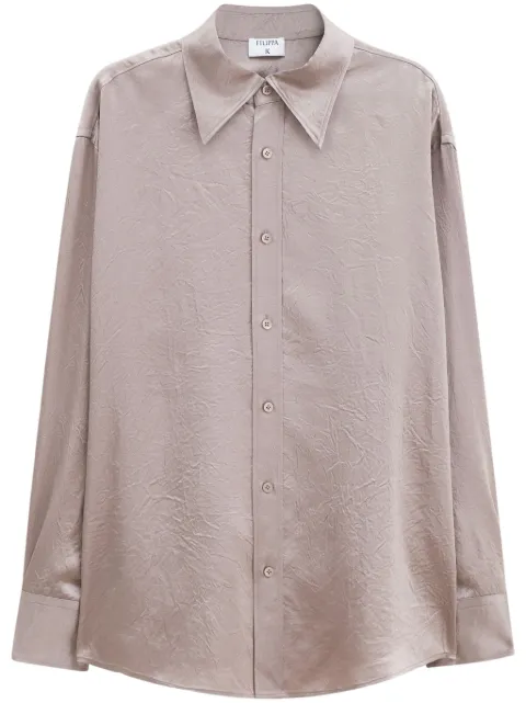 Filippa K crinkled shirt Neutrals 31327
