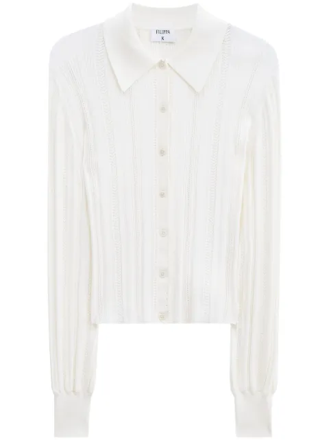 Filippa K braid-knit cardigan White 31084