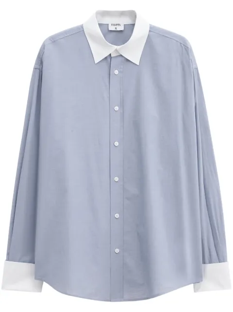 Filippa K cotton tuxedo shirt Blue 31105