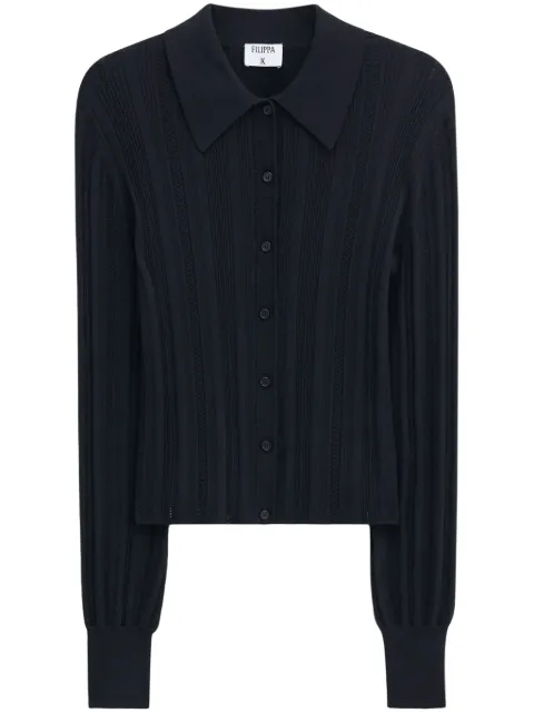 Filippa K Braid Knit cardigan Black 31084
