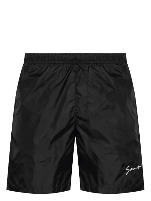 Givenchy logo-embroidered swim shorts Black BMA01L1537004